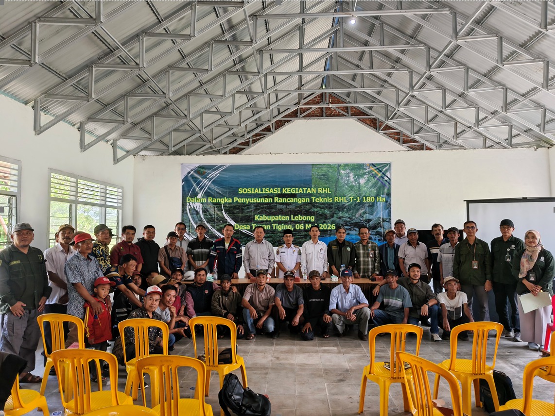 Sosialisasi Kegiatan Rehabilitasi Hutan dan Lahan (RHL) dalam Rangka Penyusunan Rancangan Teknis RHL T-1 Seluas 180 Hektare