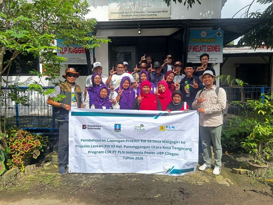 Field Learning on Climate Village Program: PLN Indonesia Power UBP Cilegon Accompanies RW 04 Margagiri in Benchmarking to ProKlim Lestari, Tangerang City